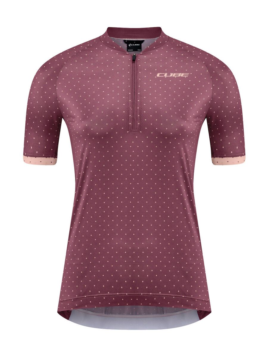 Cube ATX WS Trikot Half Zip CMPT kurzarm berry S 102940196