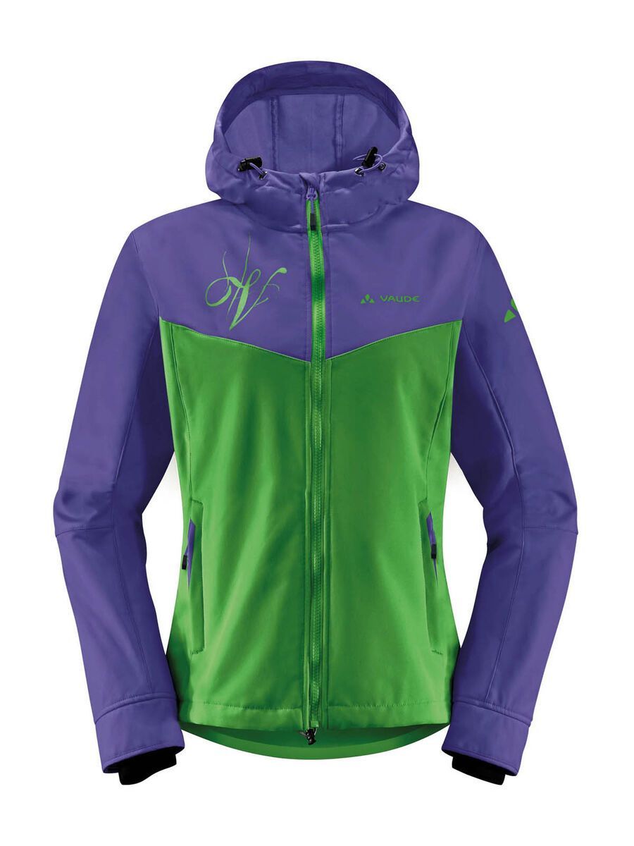 Vaude Womens Craggy Softshell Jacket, green/viola - Bild 1