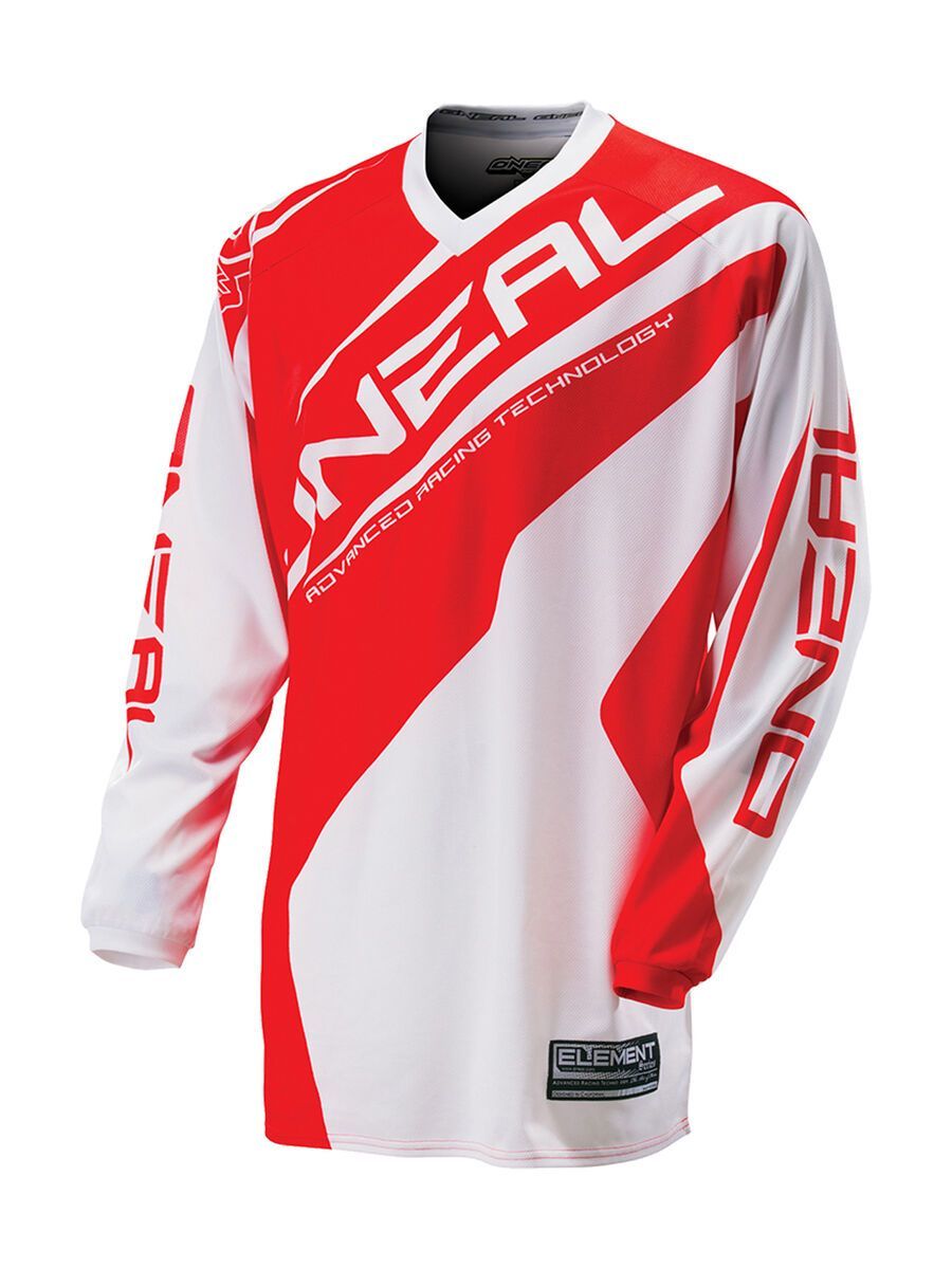 ONeal Element Jersey Racewear, white/red - Bild 1