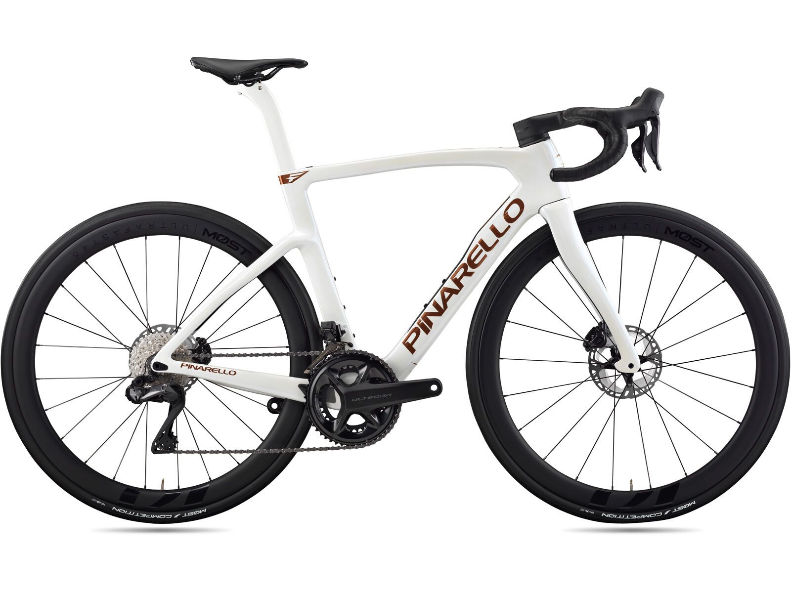Pinarello F7 Ultegra Di2 2x12 / MOST Ultrafast 45, alabaster white shiny - Bild 1