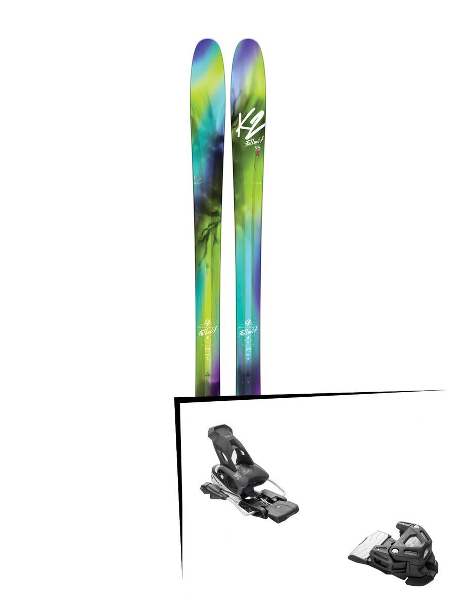 Set: K2 SKI Fulluvit 95 2017 + Tyrolia Attack 16 ohne Bremse, solid black - Skiset - Bild 1