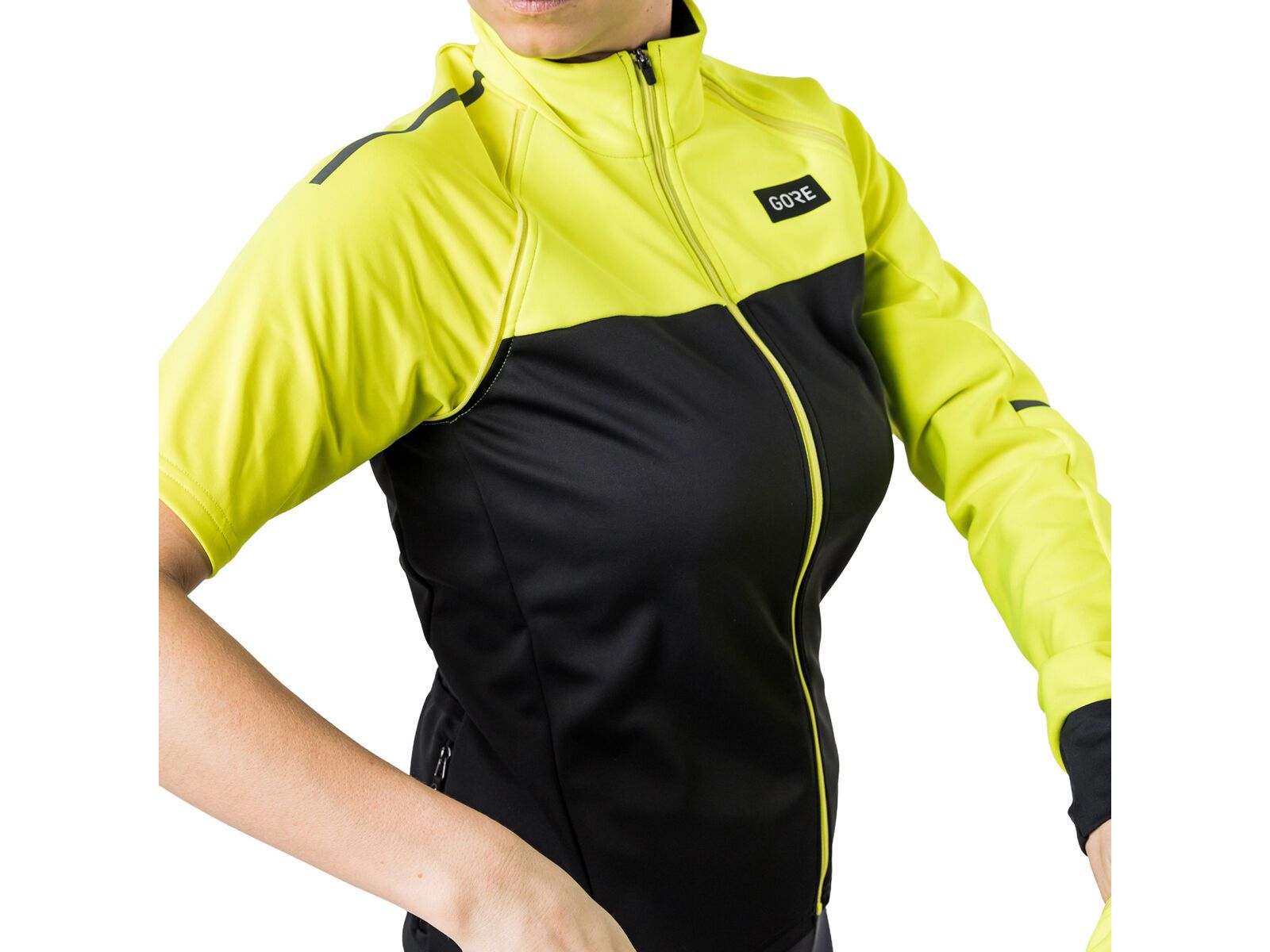 GOREWEAR Phantom Windstopper Jacke Damen, black/neon yellow - Bild 10