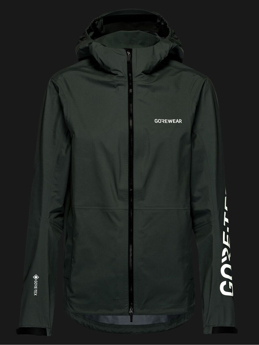 GOREWEAR Lupra 2.0 Gore-Tex Logo Kapuzenjacke Damen, slate green/spring green - Bild 4