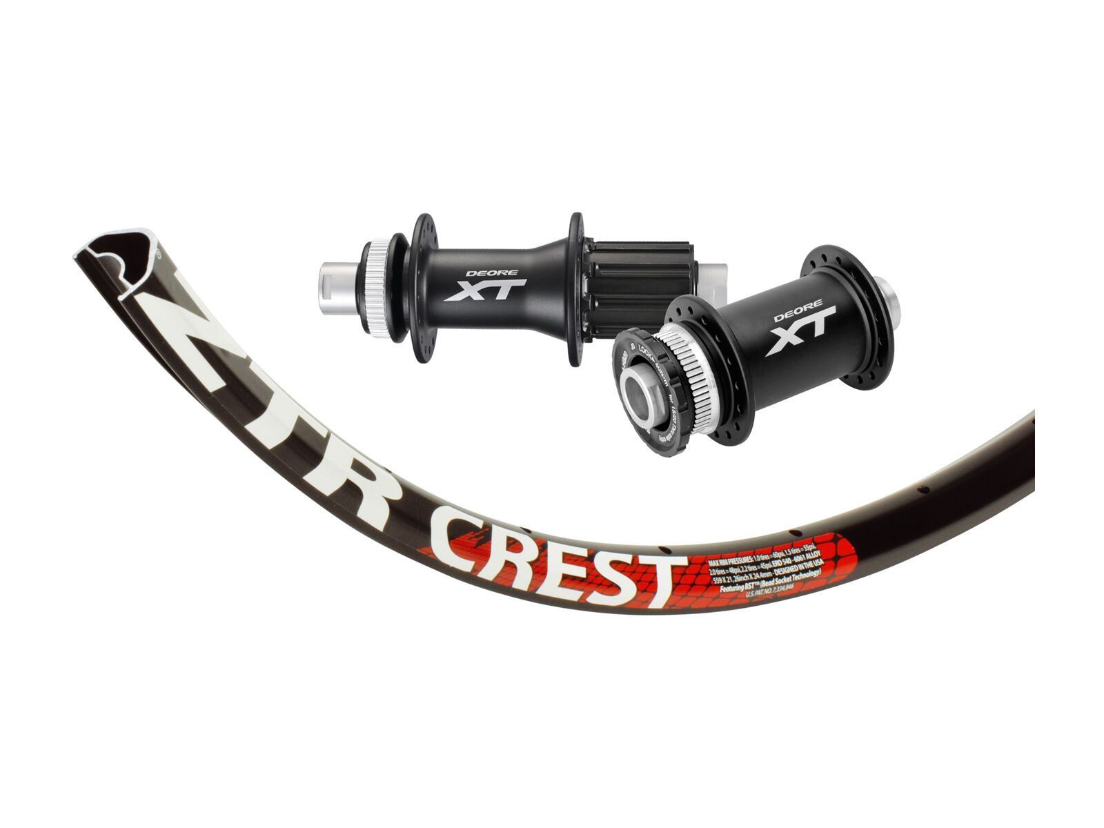 Stan's NoTubes ZTR Crest 26 / Shimano XT 788 Centerlock, schwarz - Bild 1