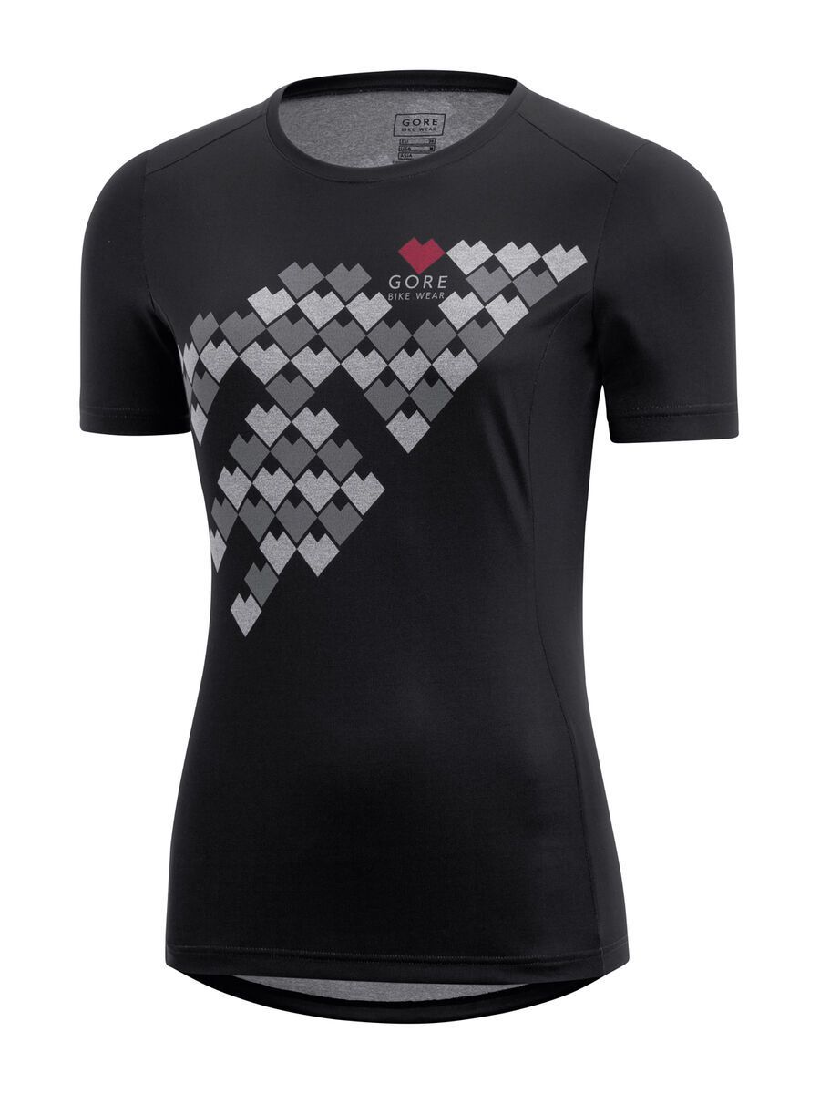 Gore Bike Wear E Lady Digi Heart Shirt, black - Bild 1