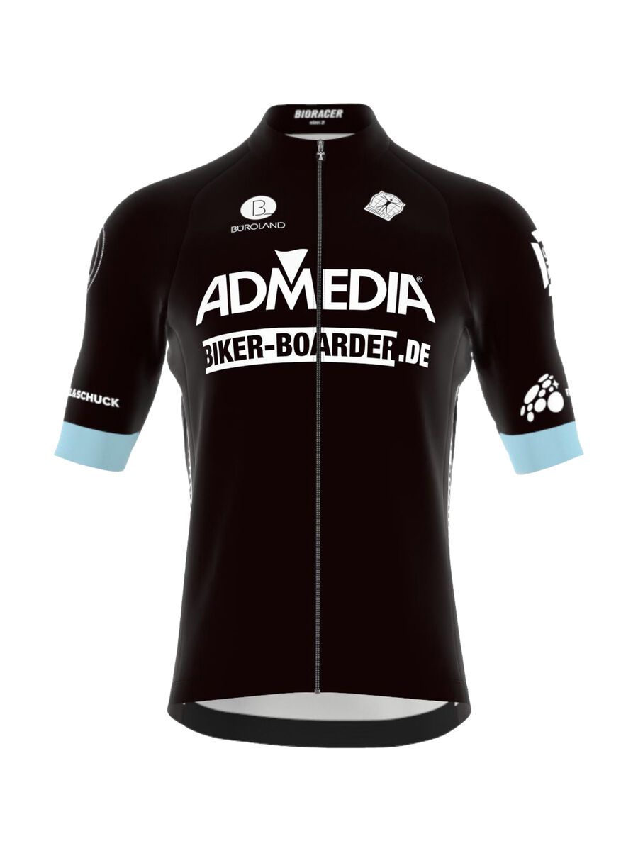 BIKER-BOARDER Bioracer Icon Classic Smooth Team Radtrikot Men, black - Bild 1
