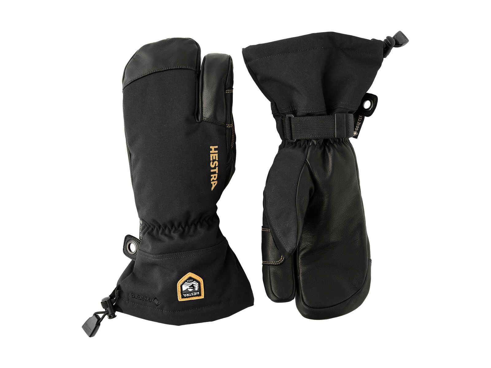 Hestra Army Leather Gore-Tex 3 Finger, black/black - Bild 1