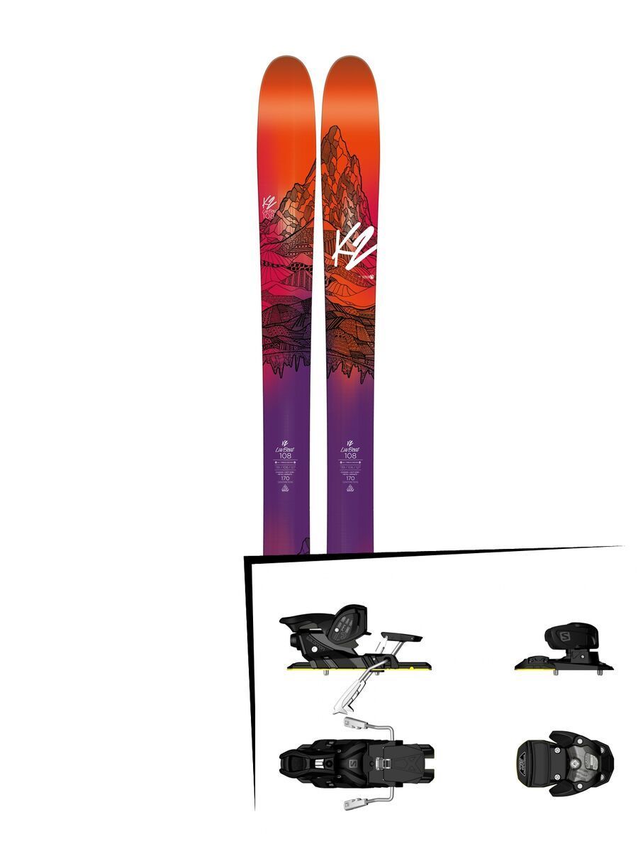 K2 SKI Set: Luv Boat 108 2016 + Salomon Warden MNC 13 - Bild 1