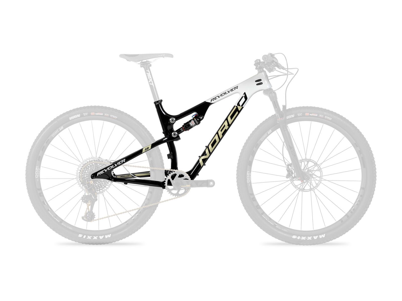 Norco Revolver FS 9 Frame, black/white/gold - Bild 1