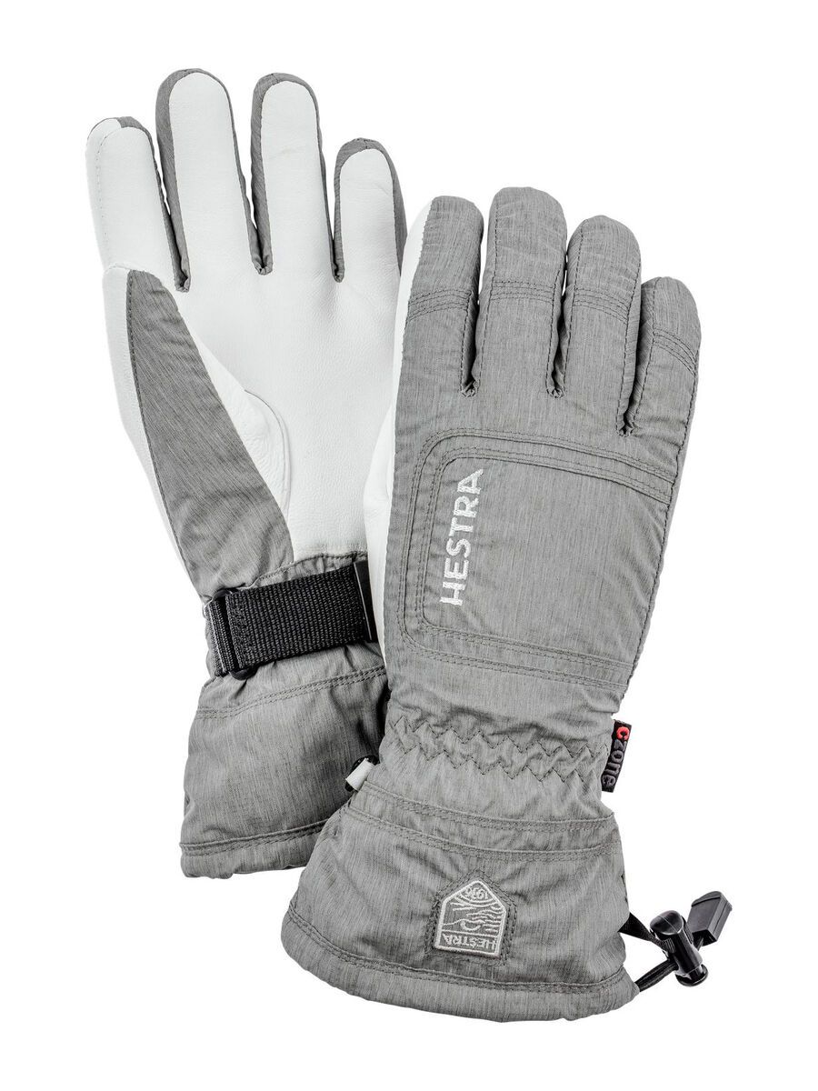 Hestra CZone Powder Female 5 Finger, ljusgrå/offwhite - Bild 1