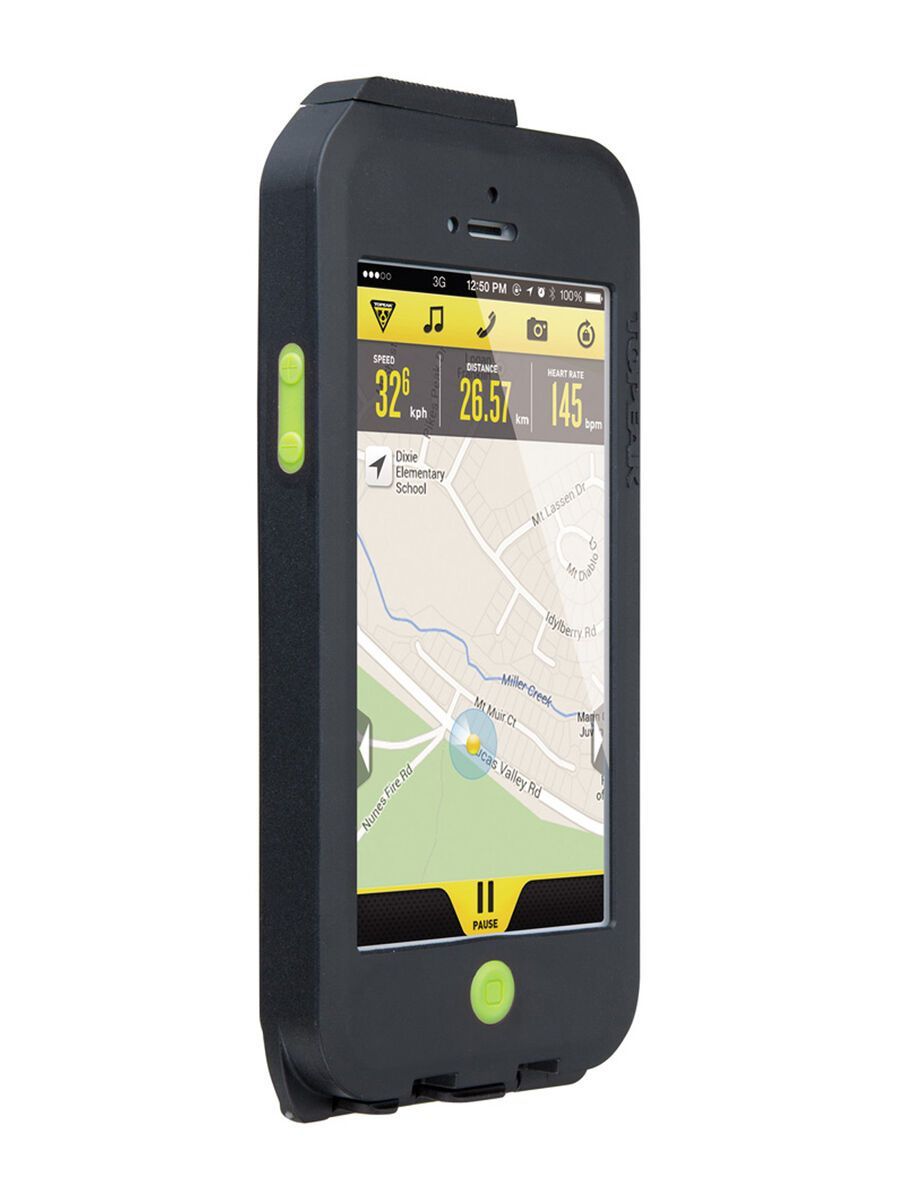 Topeak Weatherproof RideCase iPhone 5 mit Halter, black/green - Bild 1