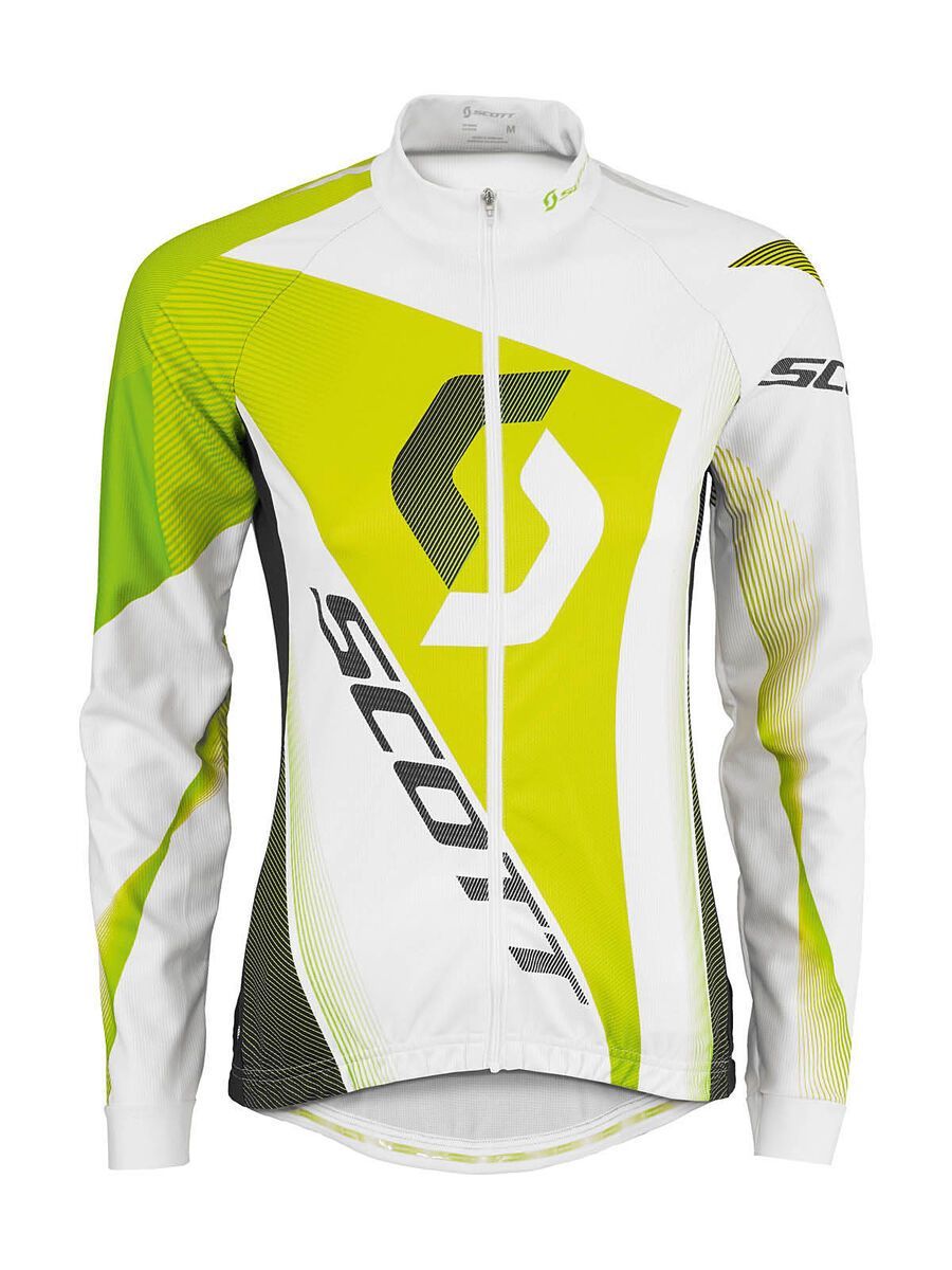 Scott Womens RC l/sl Shirt, white/lime green - Bild 1