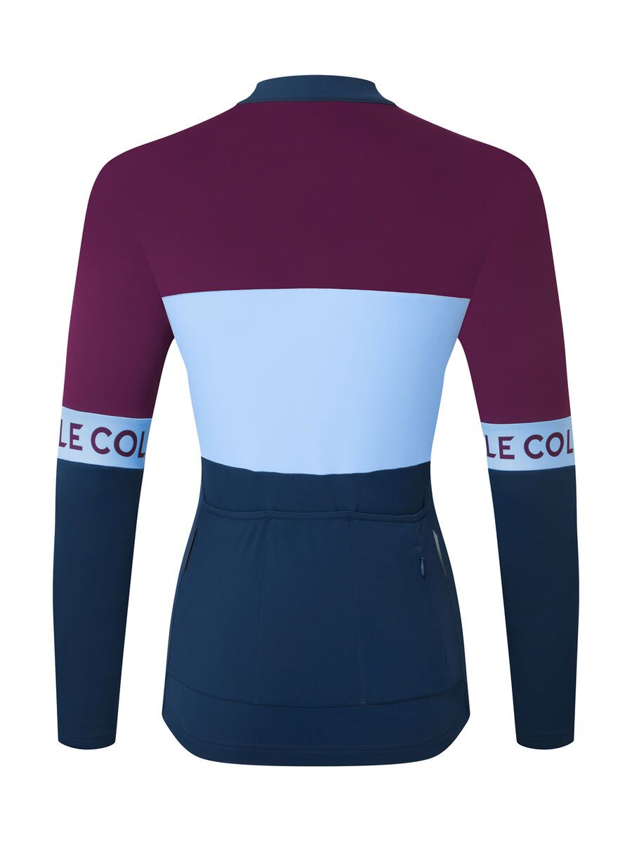 Le Col Womens Sport Tricolour Long Sleeve Jersey, navy/powder blue/purple - Bild 2