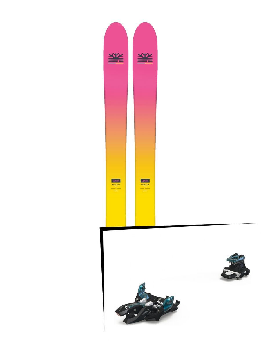Set: DPS Skis Yvette 112 RP2 Foundation 2018 + Marker Alpinist 9 black/turquoise - Bild 1