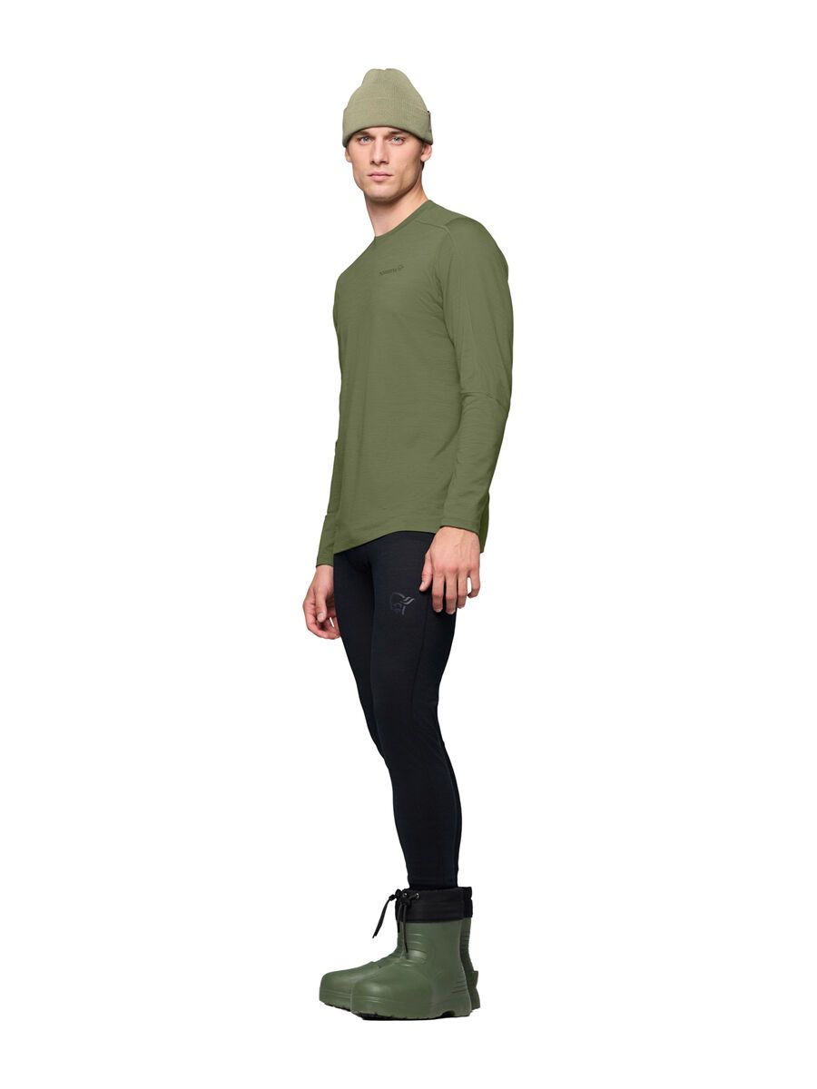 Norrona falketind equaliserUll Long Sleeve M's, deep lichen green - Bild 6