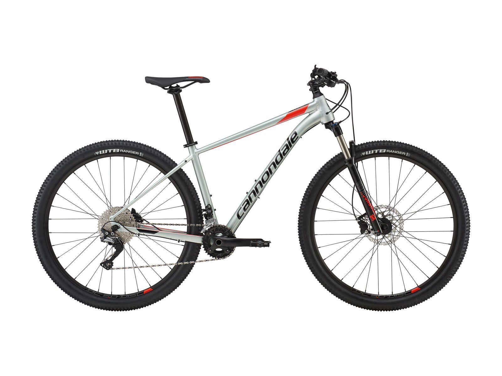 Cannondale Trail 4 - 27.5, sage gray w/ acid red and jet black - gloss - Bild 1