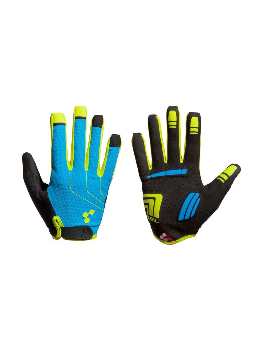 Cube Natural Fit Handschuhe Langfinger, blue´n´lime´n´black - Bild 1
