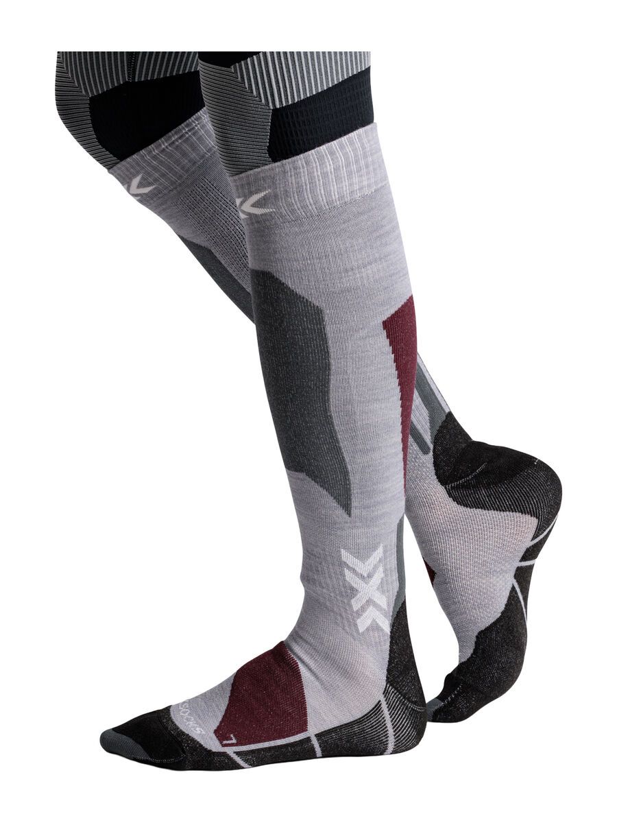 X-Bionic X-Socks Ski Discover Merino OTC, silver grey - Bild 3