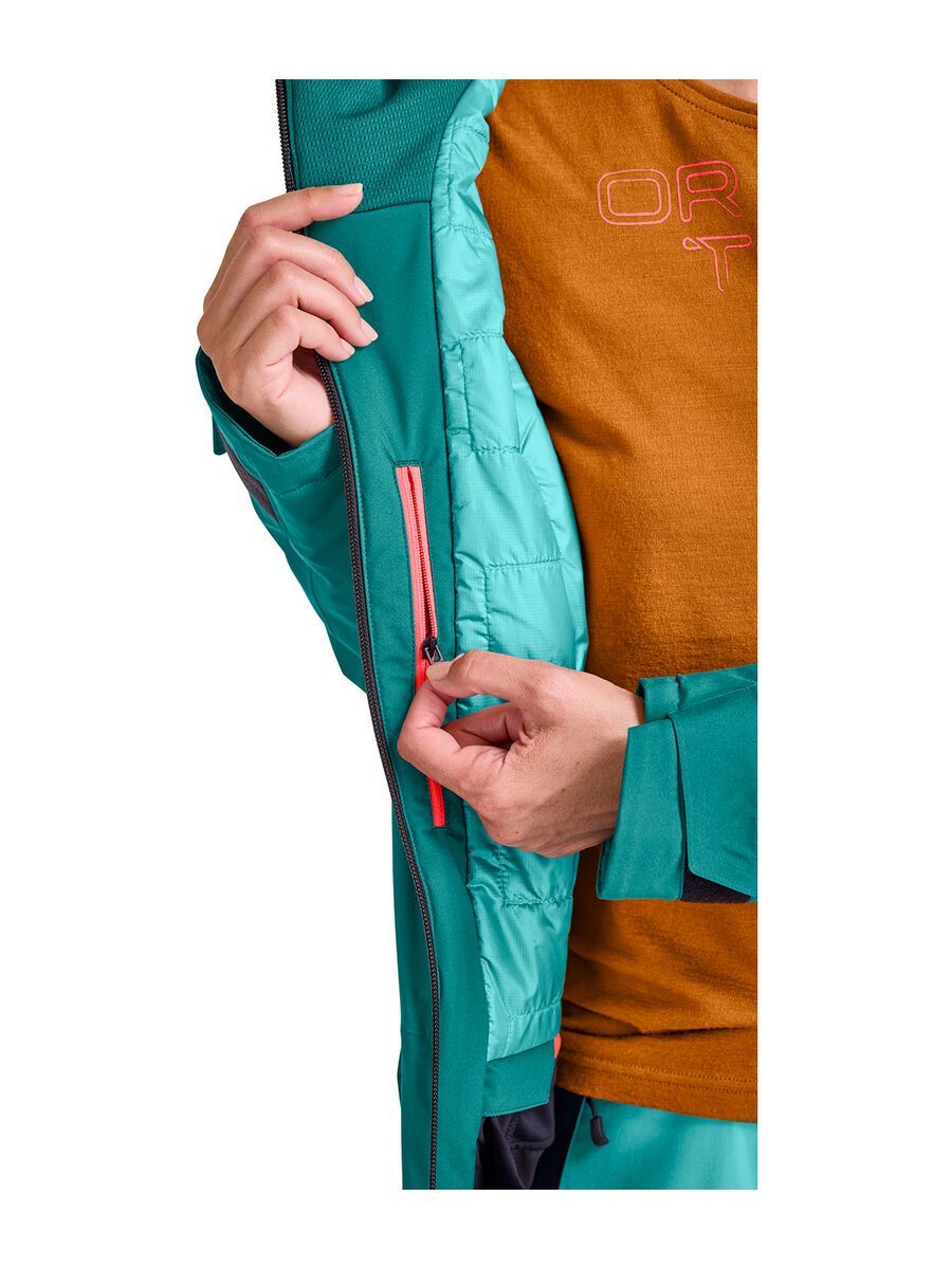 Ortovox 2L Swisswool Sedrun Jacket W, pacific green - Bild 3