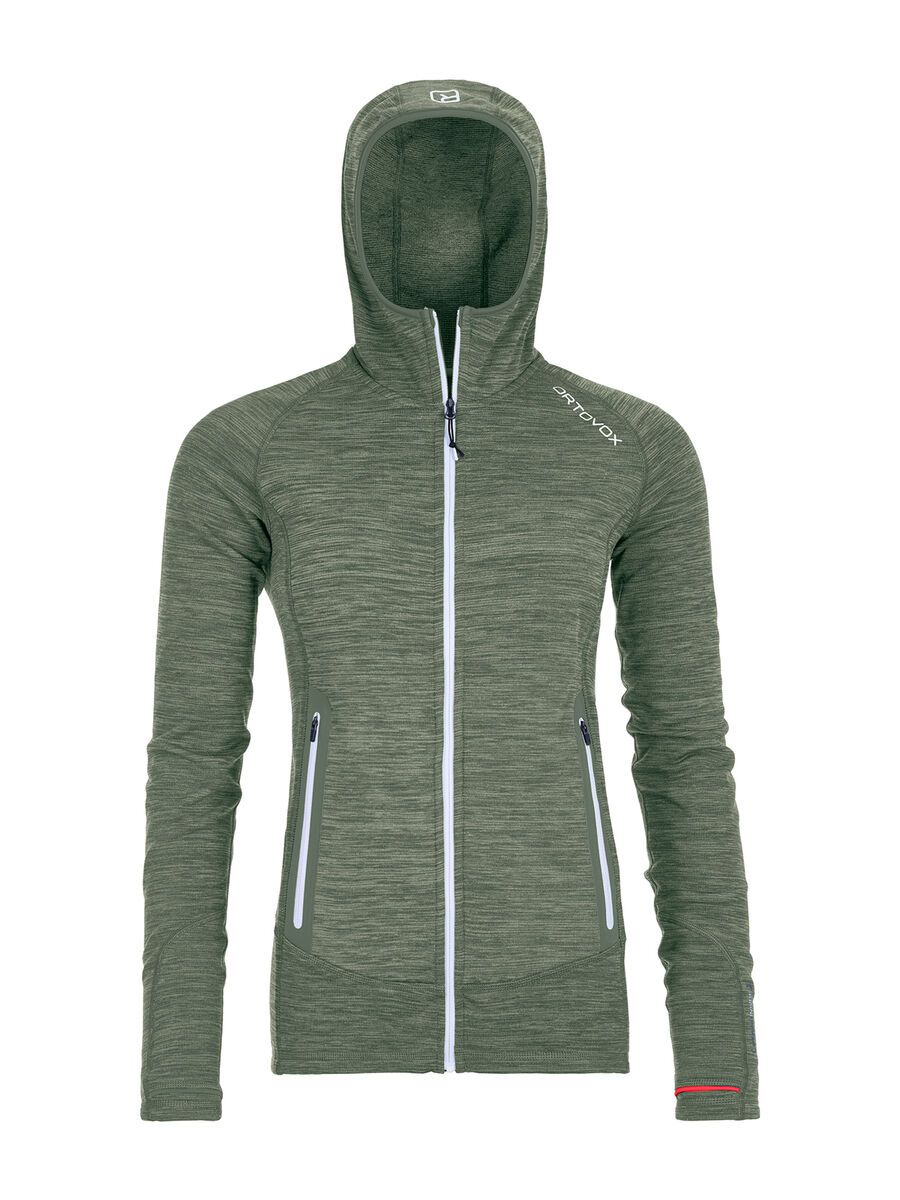 Ortovox Merino Fleece Light Melange Hoody W, green forrest blend - Bild 1