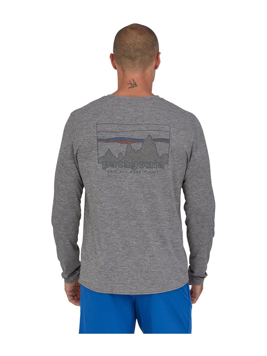 Patagonia Men's Long-Sleeved Capilene Cool Daily Graphic Shirt '73 Skyline, feather grey - Bild 4