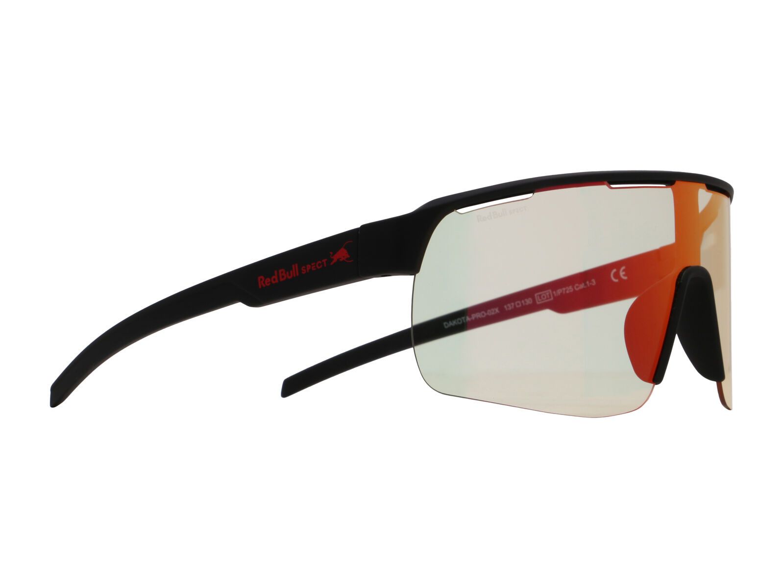 Red Bull Spect Eyewear Dakota, Photochromic/Red Mirror / soft touch black - Bild 2
