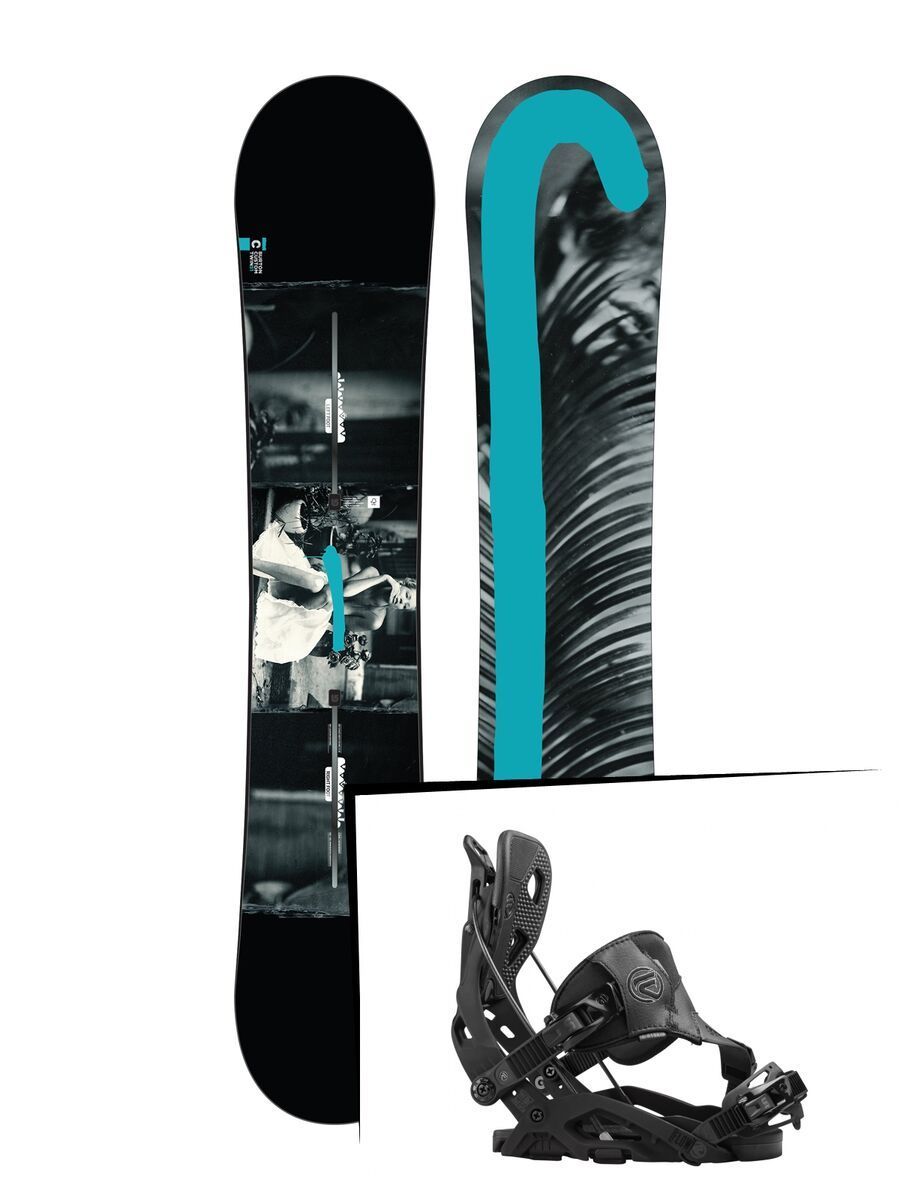 Set: Burton Custom Twin 2017 + Flow Fuse Hybrid (1513148S) - Bild 1