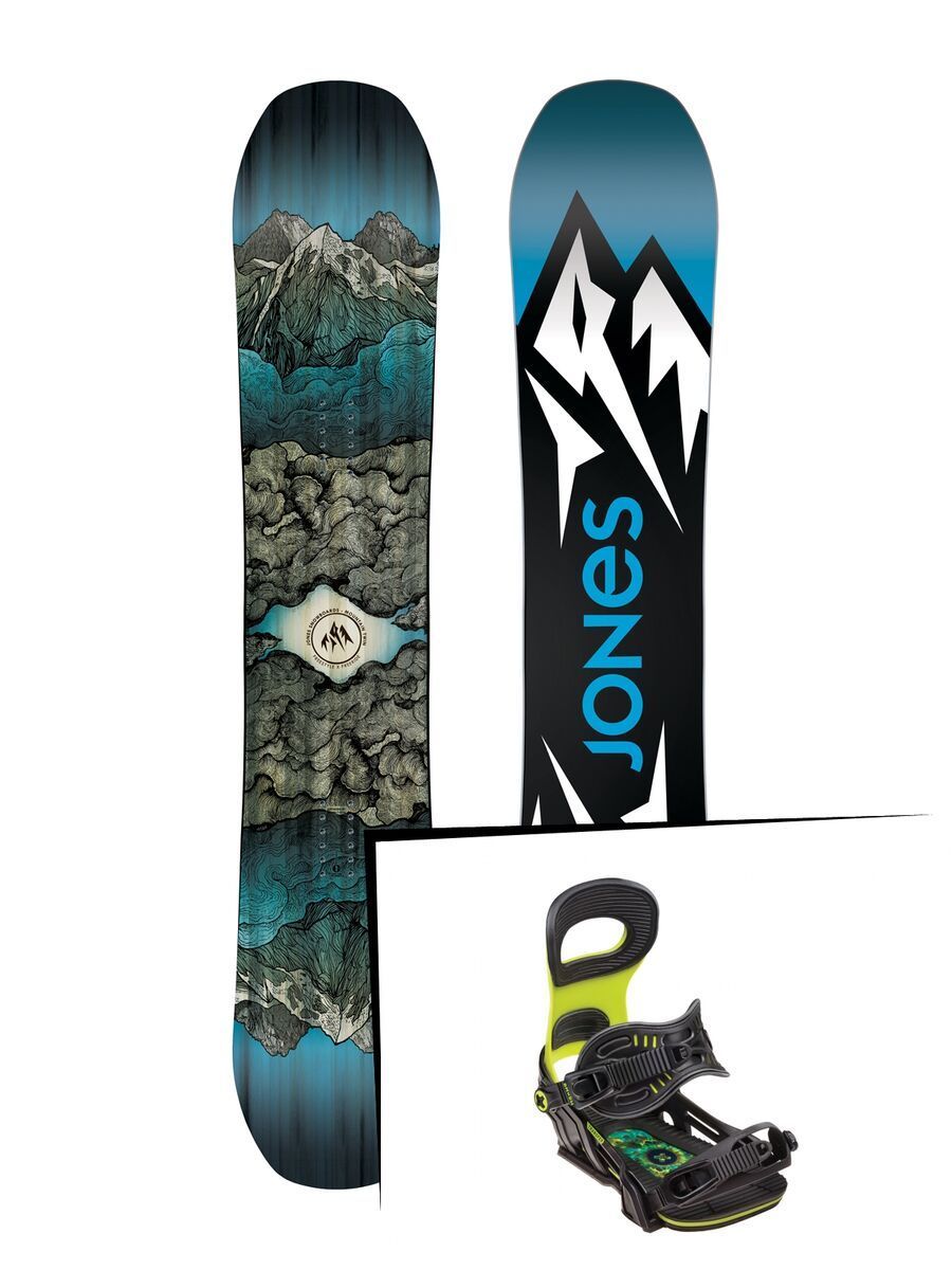 Set: Jones Mountain Twin Wide 2019 + Bent Metal Transfer green - Bild 1