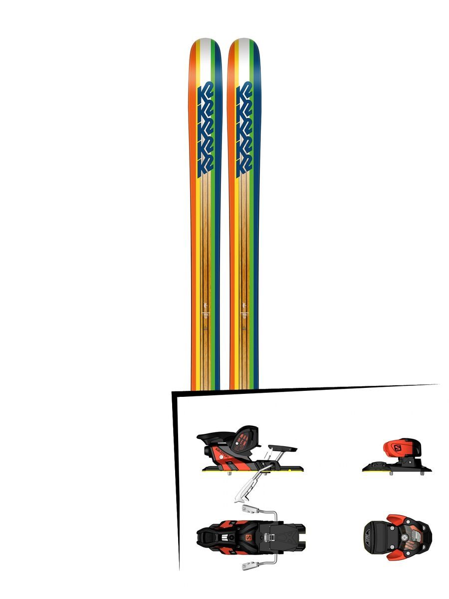 K2 SKI Set: Shreditor 102 2016 + Salomon Warden MNC 13 - Bild 1