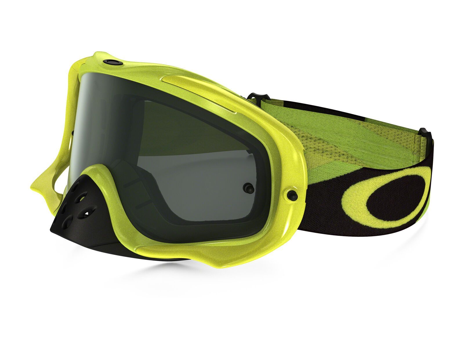 Oakley Crowbar MX Heritage Racer Goggle, team bright green/Lens: dark grey - Bild 1