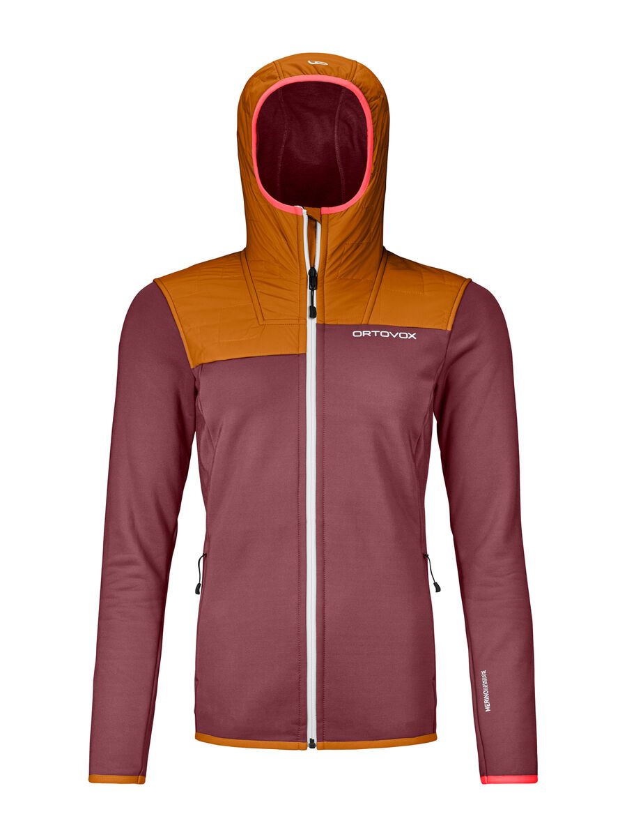 Ortovox Merino Fleece Plus Hoody W, mountain rose - Bild 1