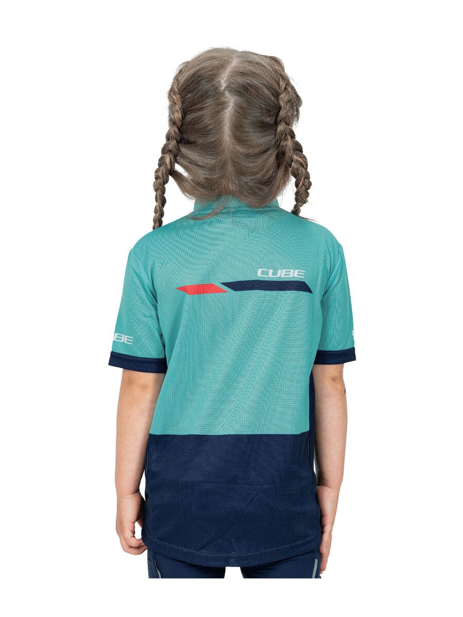 Cube Junior Teamline Trikot kurzarm, blue´n´mint - Bild 3