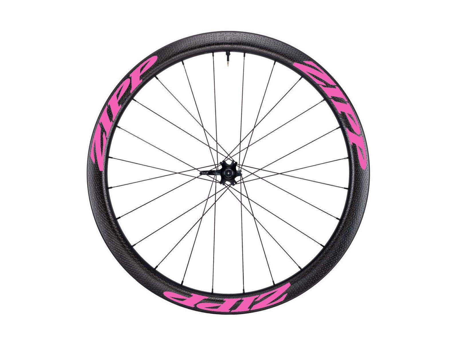 Zipp 303 Firecrest Carbon Clincher Tubeless Disc-brake, schwarz/pink - Bild 1