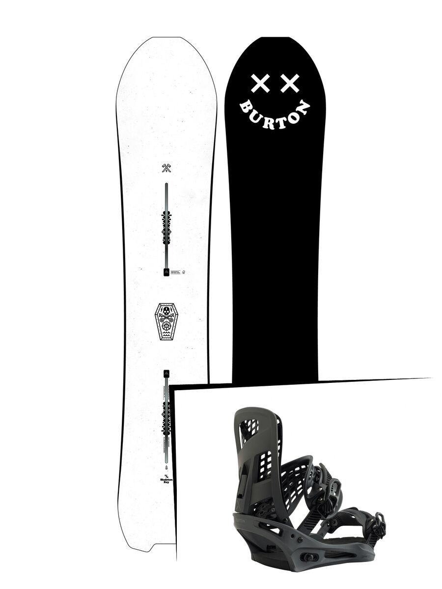 Set: Burton Skeleton Key 2019 + Burton Genesis X black matte - Bild 1