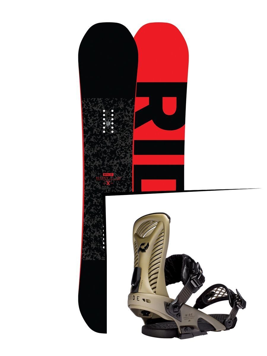 Set: Ride Machete 2017 + Ride Capo 2016, gold - Snowboardset - Bild 1