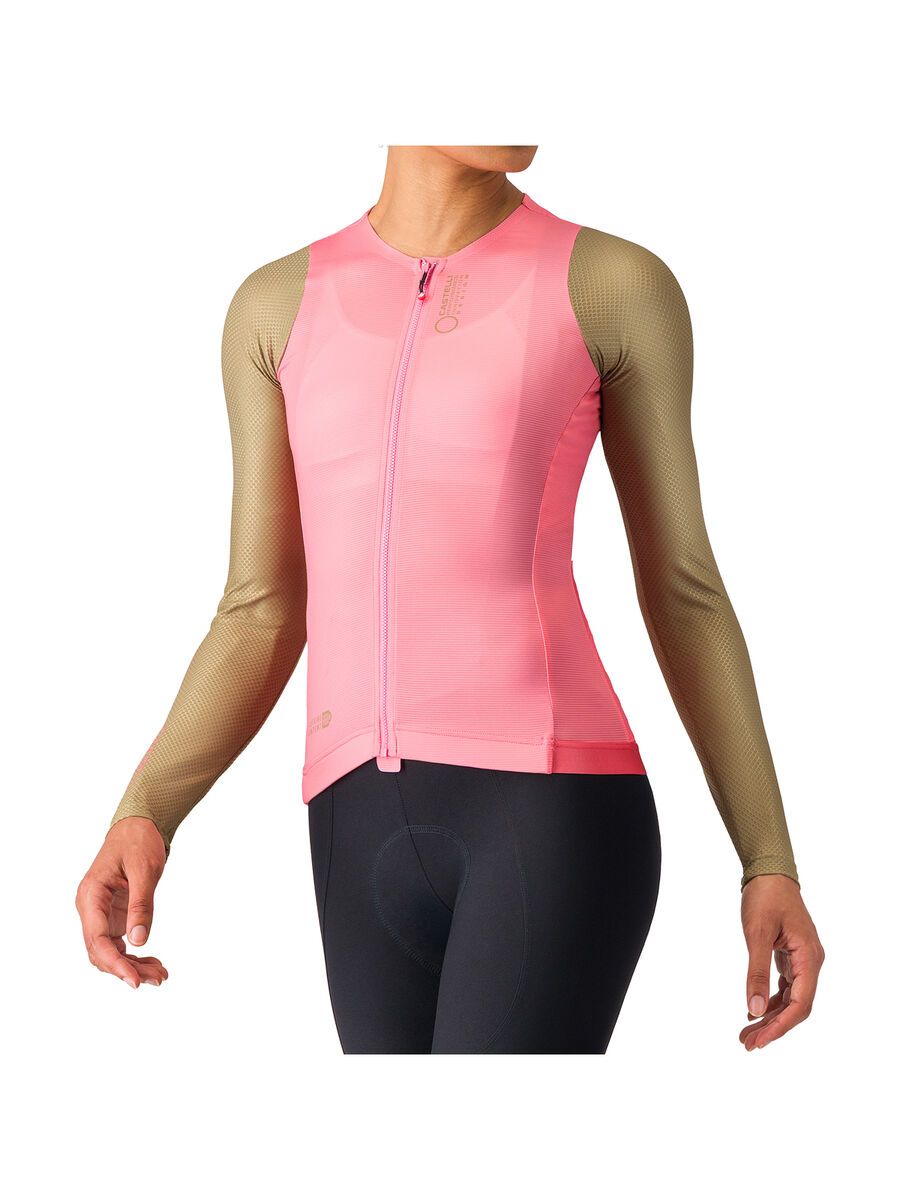 Castelli Corretto W LS Jersey, rosa giro/elmwood - Bild 1