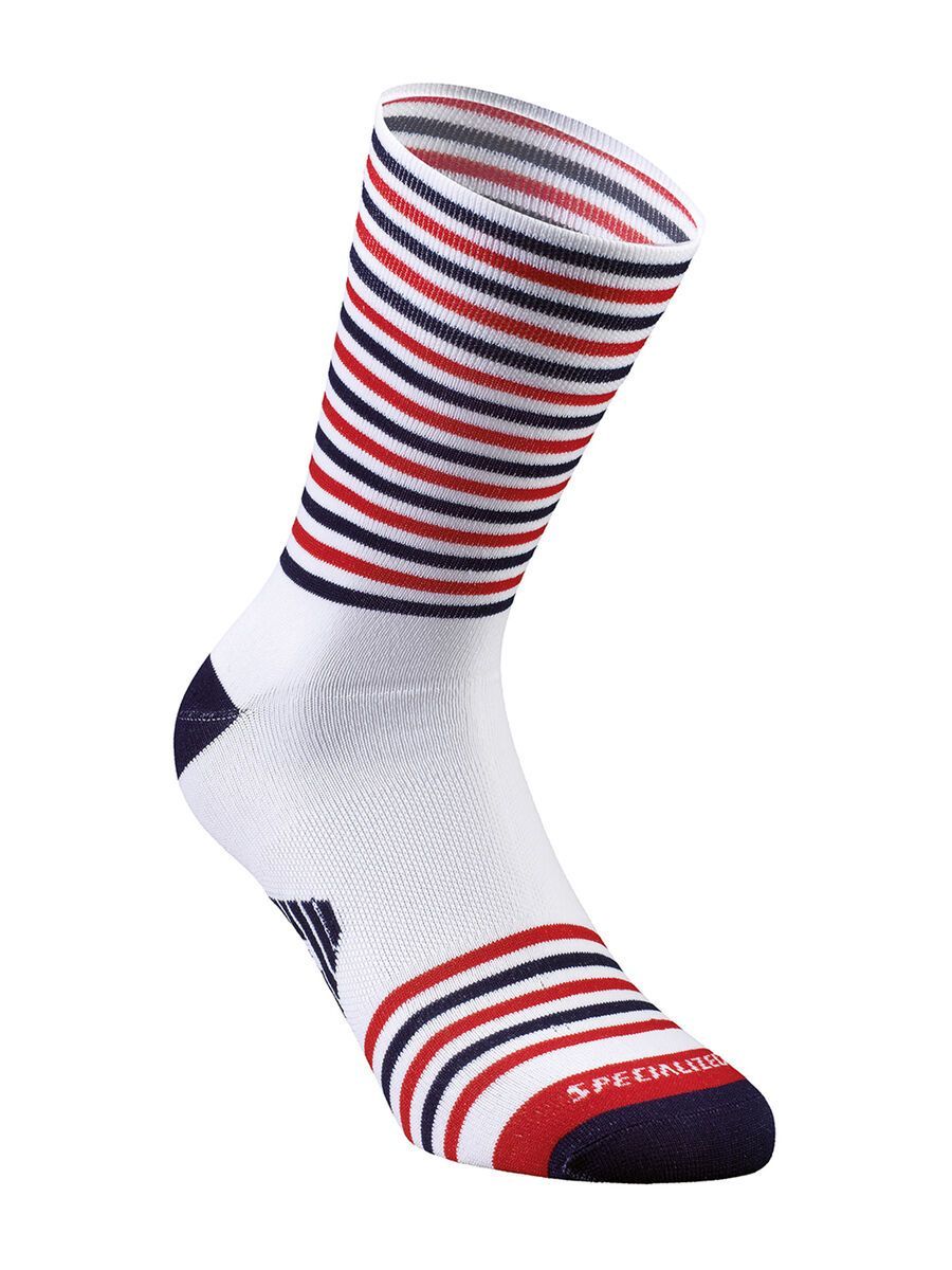Specialized Full Stripe Summer Sock, white/blue/red - Bild 1