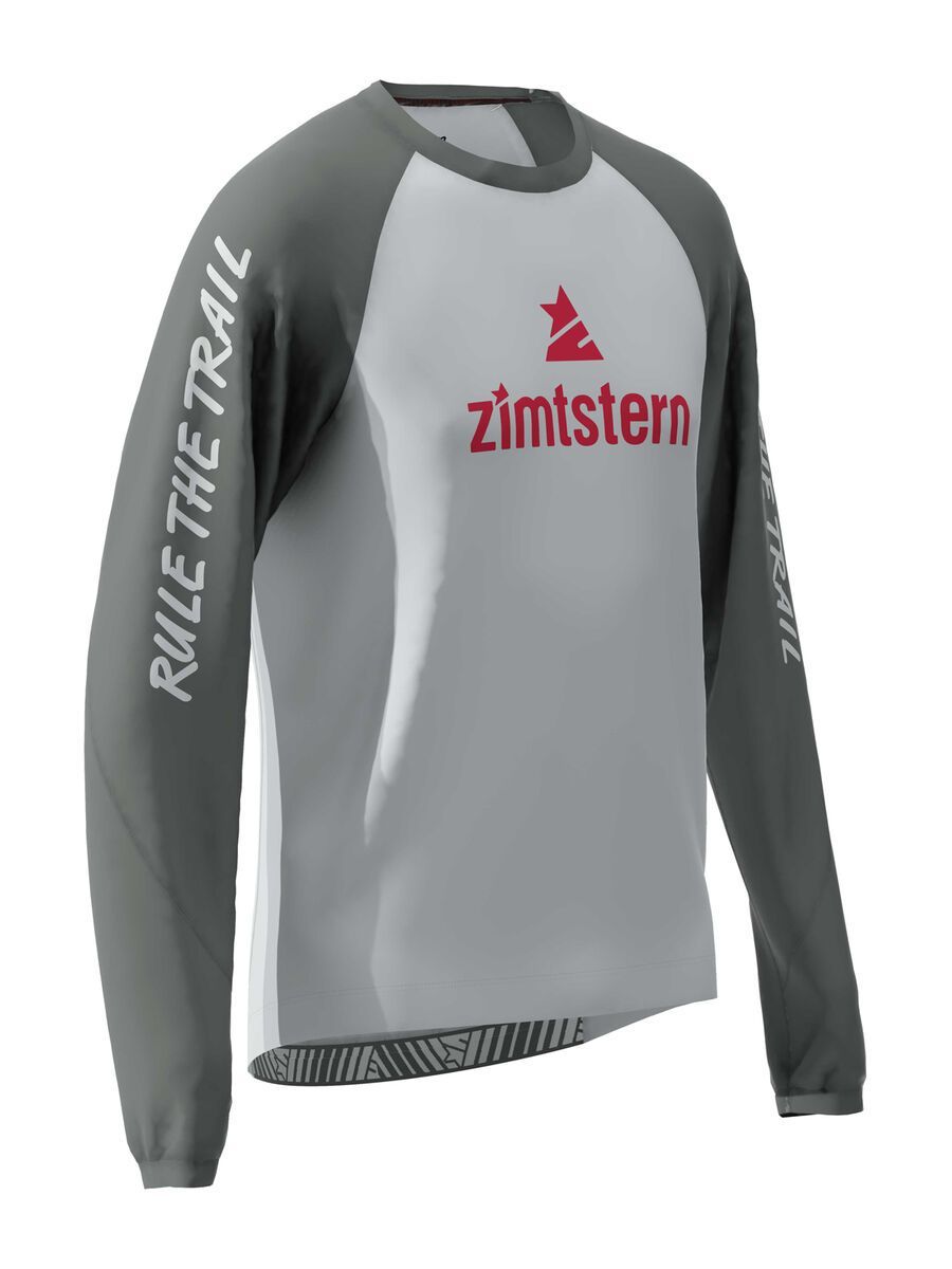 Zimtstern PureFlowz Shirt LS, glacier grey/gun metal/cyber red - Bild 3