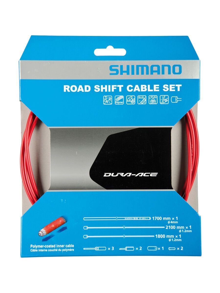 Shimano Schaltzug-Set Dura-Ace Polymer beschichtet, rot - Bild 1