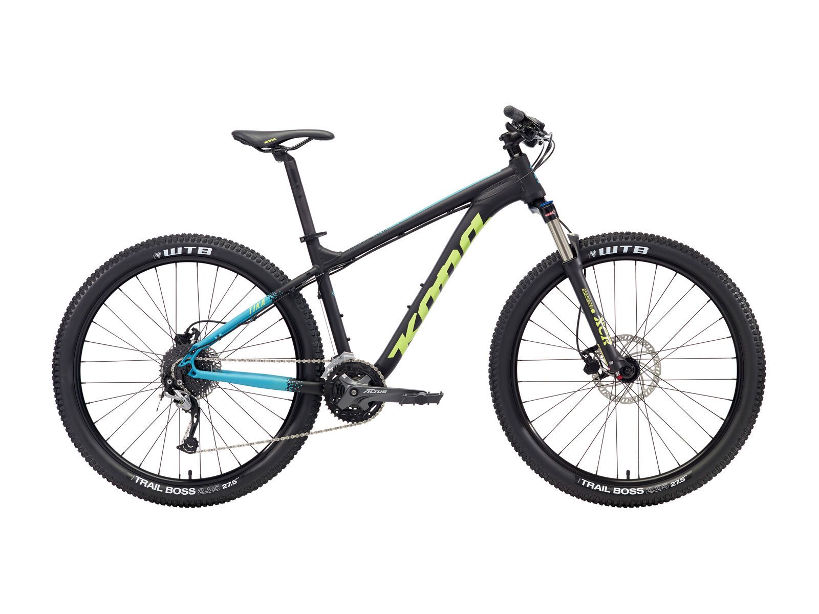 Kona Tika 26, matt black & aqua w/ green & aqua decals - Bild 1