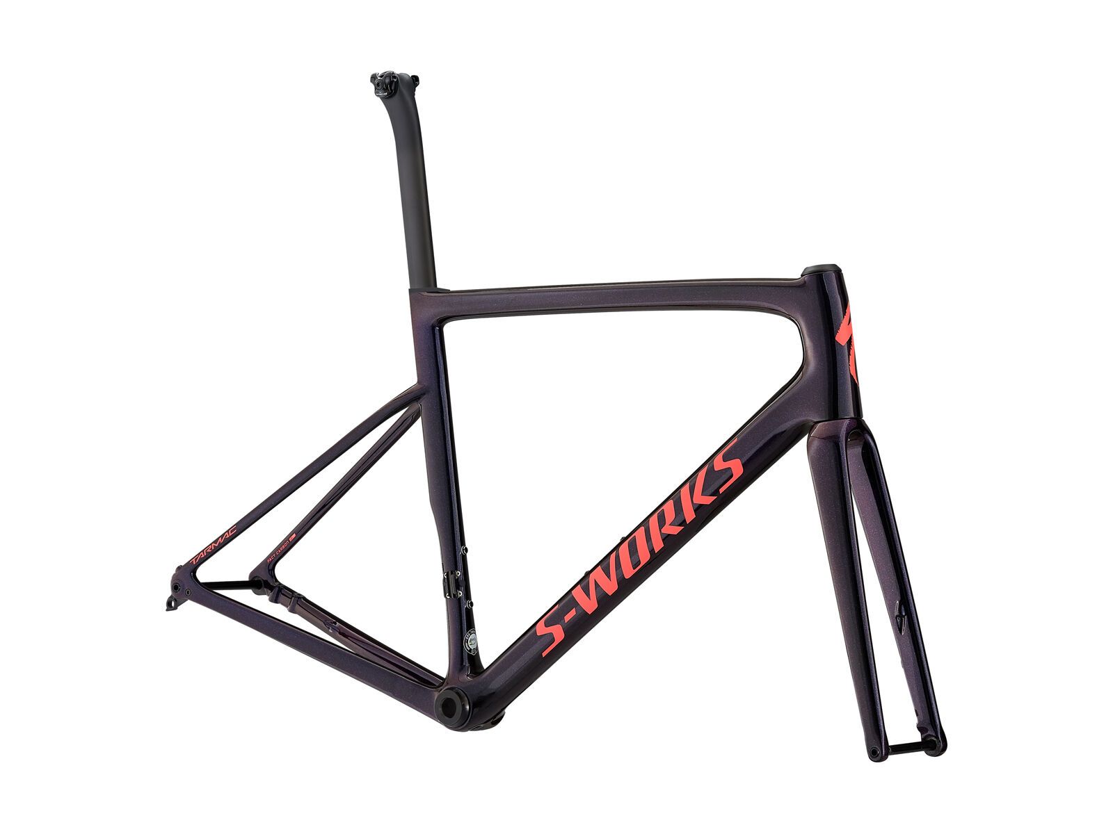 Specialized S-Works Tarmac Disc Frameset, gloss chameleon flake/satin acid red/clean - Bild 1