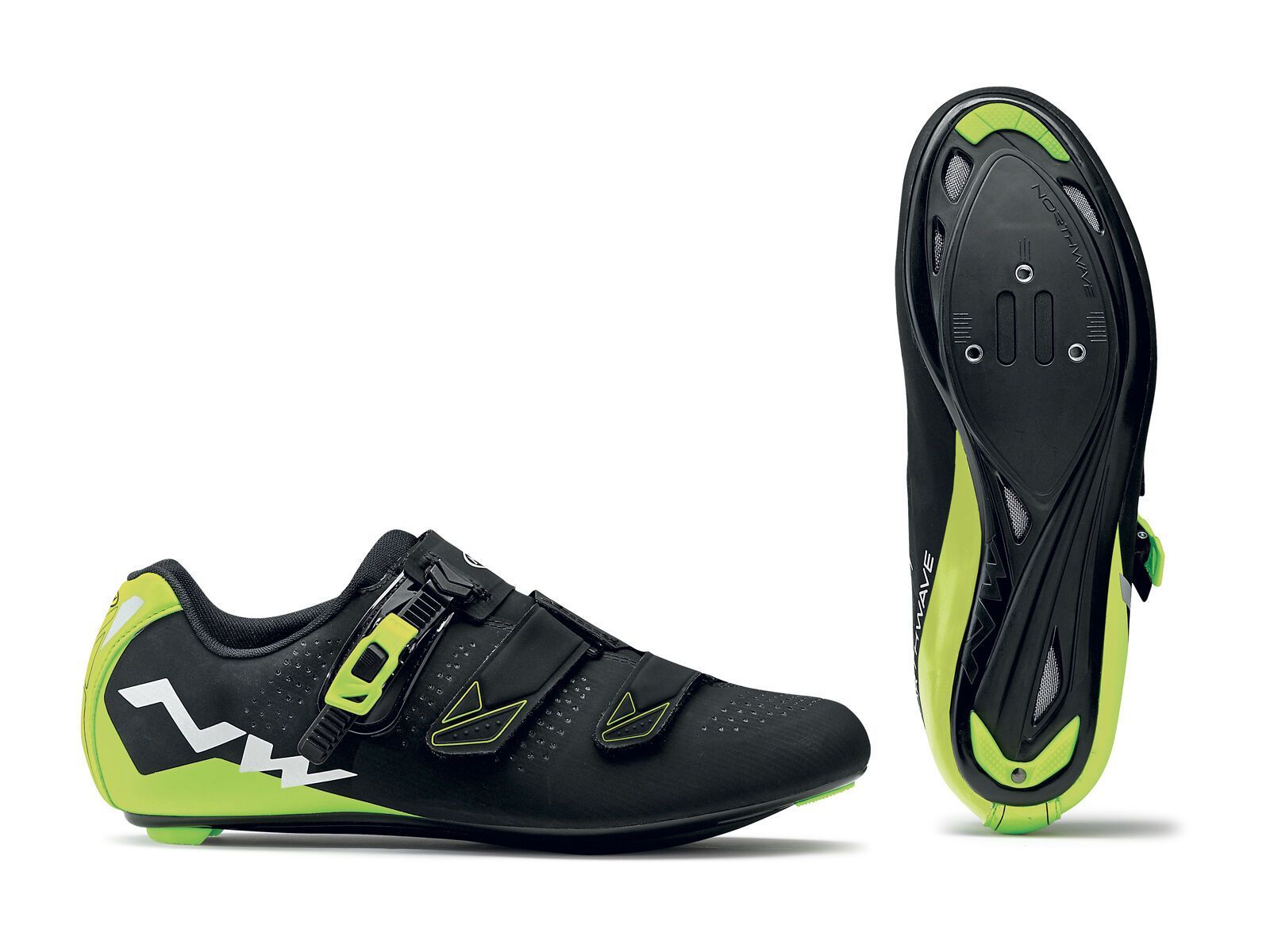Northwave Phantom 2 SRS, black/yellow fluo | BIKER-BOARDER.DE