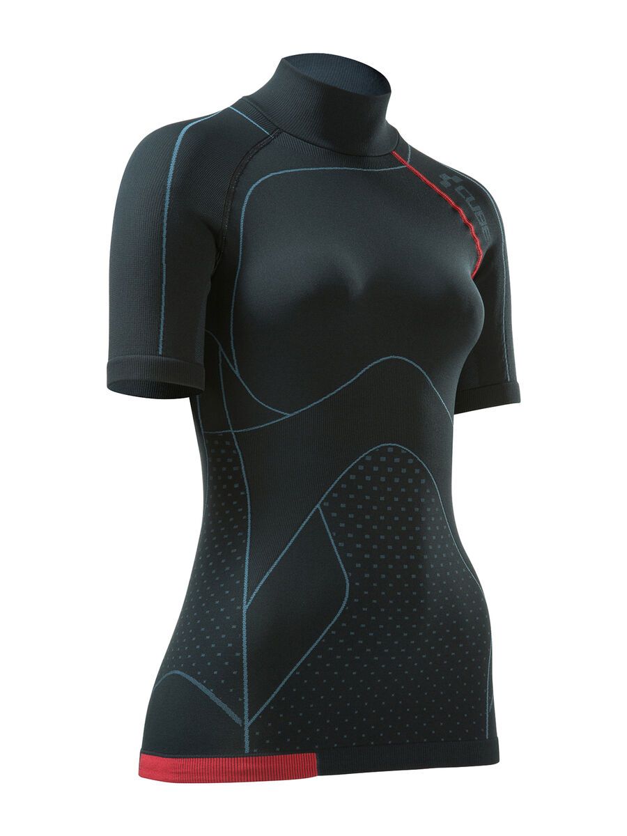 Cube WLS Funktionsunterhemd Blackline kurzarm Cold Conditions, black´n´grey´n´red - Bild 1