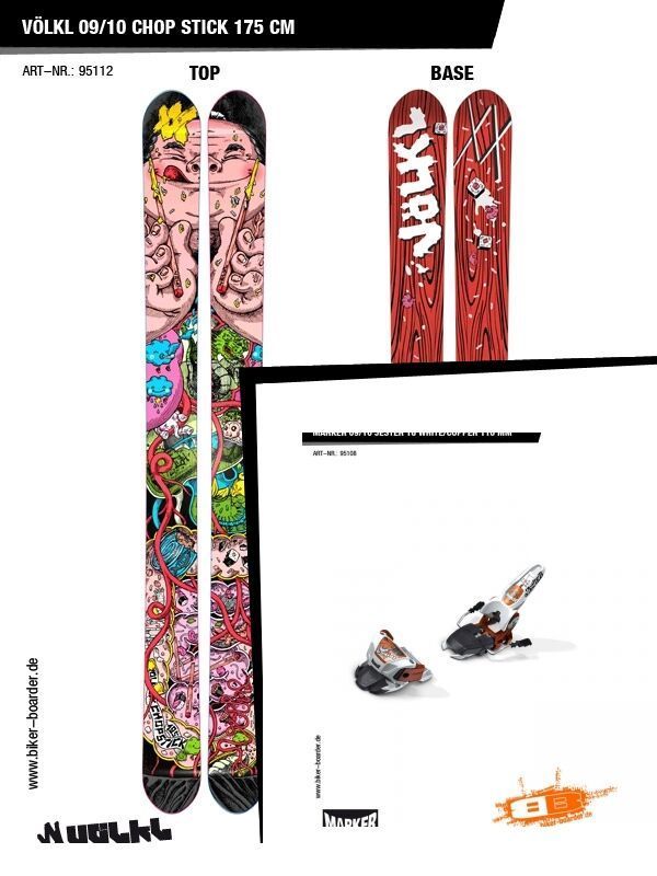 Völkl Set: Chop Stick 09/10 + Marker Jester 16 - Bild 1