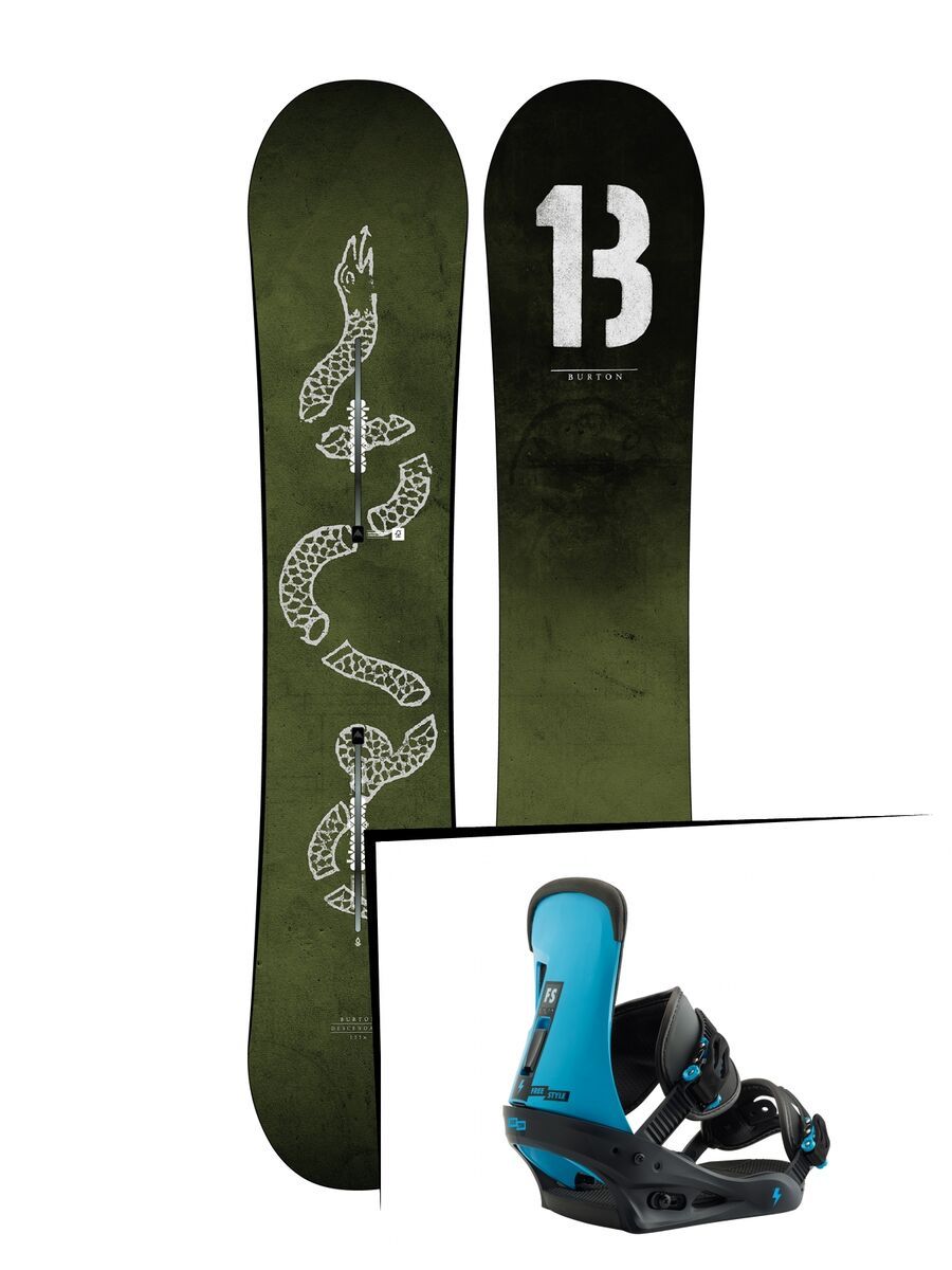 Set: Burton Descendant Wide 2019 + Burton Freestyle cobalt blue - Bild 1