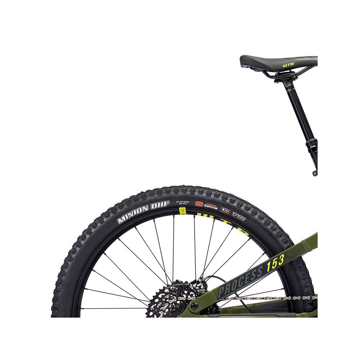 Kona Process 153 AL/DL 27.5, matt olive w/ charcoal & yellow decals - Bild 6