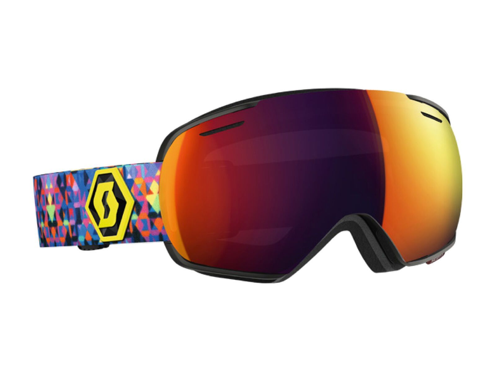 Scott Linx inkl. Wechselscheibe, black yellow/Lens: solar red chrome - Bild 1