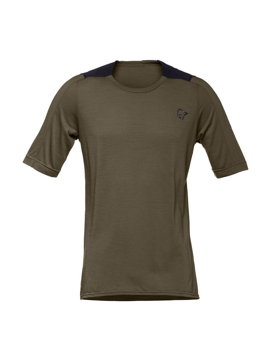 Norrona skibotn wool equaliser T-shirt (M), dark olive - Bild 1