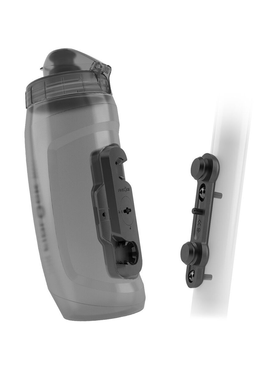 Fidlock Twist Bottle 590 + Bike Base, transparent black - Bild 1