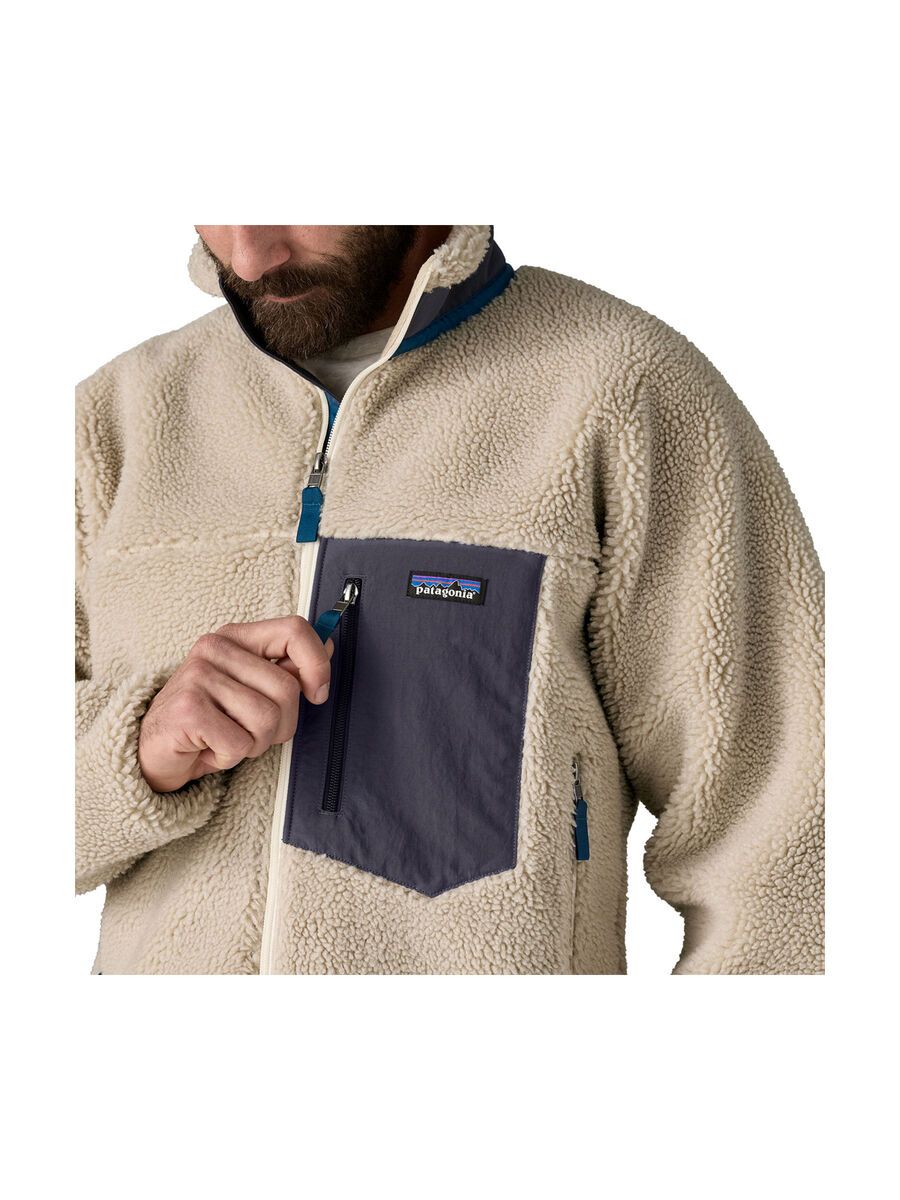 Patagonia Men's Classic Retro-X Fleece Jacket, natural w/smolder blue - Bild 6
